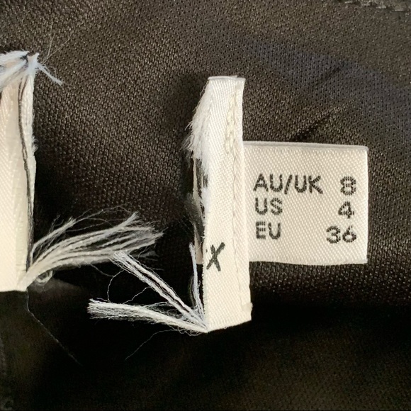 Princess Polly Kameron Black V Neck Tie Wrap Skirt Balloon Sleeve Mini Dress - Picture 9 of 10